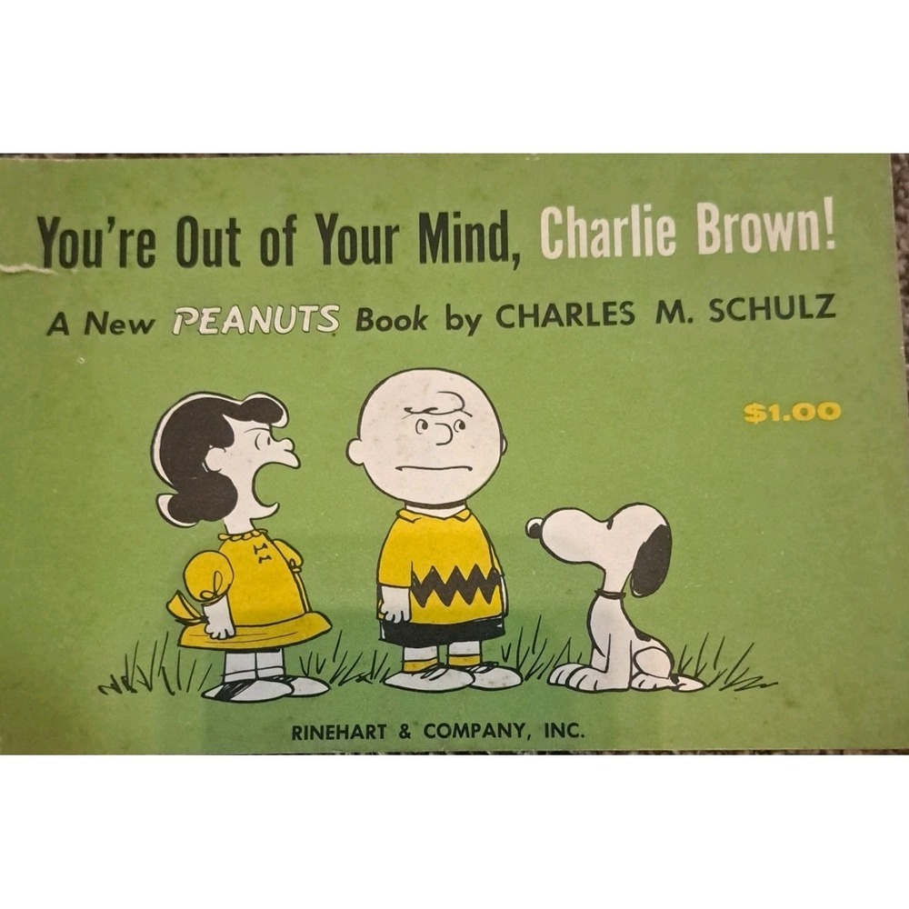 Vintage Charles M. Schulz You're Out of Charlie Brown 1959 Fourth Printing